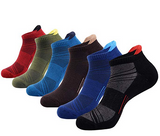 Mens Ankle Low Cut Athletic Tab Socks for Men Sport Comfort Cushion Sock 6 Pack