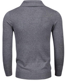 LTIFONE Mens Pullover Sweaters,Casual Slim Fit Knitted Collar Long Sleeve Outwear Soft Cotton Sweater with One Button