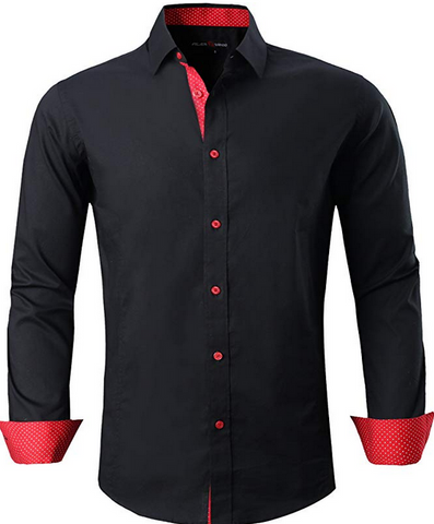 Alex Vando Mens Dress Shirts Regular Fit Long Sleeve Men Shirt